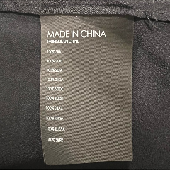 Club Monaco NWT Kiefira Mini Dress in Black, 100% Silk, Ruffles Side Ties, 2 - Picture 9 of 12